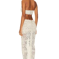 ROBE DE SOIRÉE AMEENA Cream -Ravis Mode Soldes Boutique BROR WD552 V3