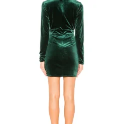 ROBE MANCHES LONGUES CRISTA Green -Ravis Mode Soldes Boutique BTWR WD753 V3