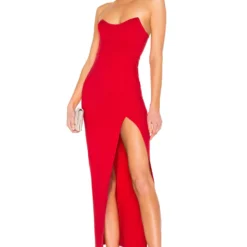 ROBE BUSTIER RYLEIGH Red 11 ROBE BUSTIER RYLEIGH Red -Ravis Mode Soldes Boutique BTWR WD824 V1 1