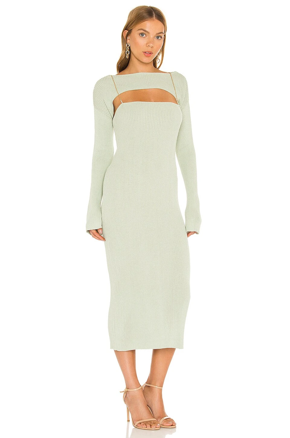 ROBE PRÈS DU CORPS PALOMA Sage 3 ROBE PRÈS DU CORPS PALOMA Sage – Image 3