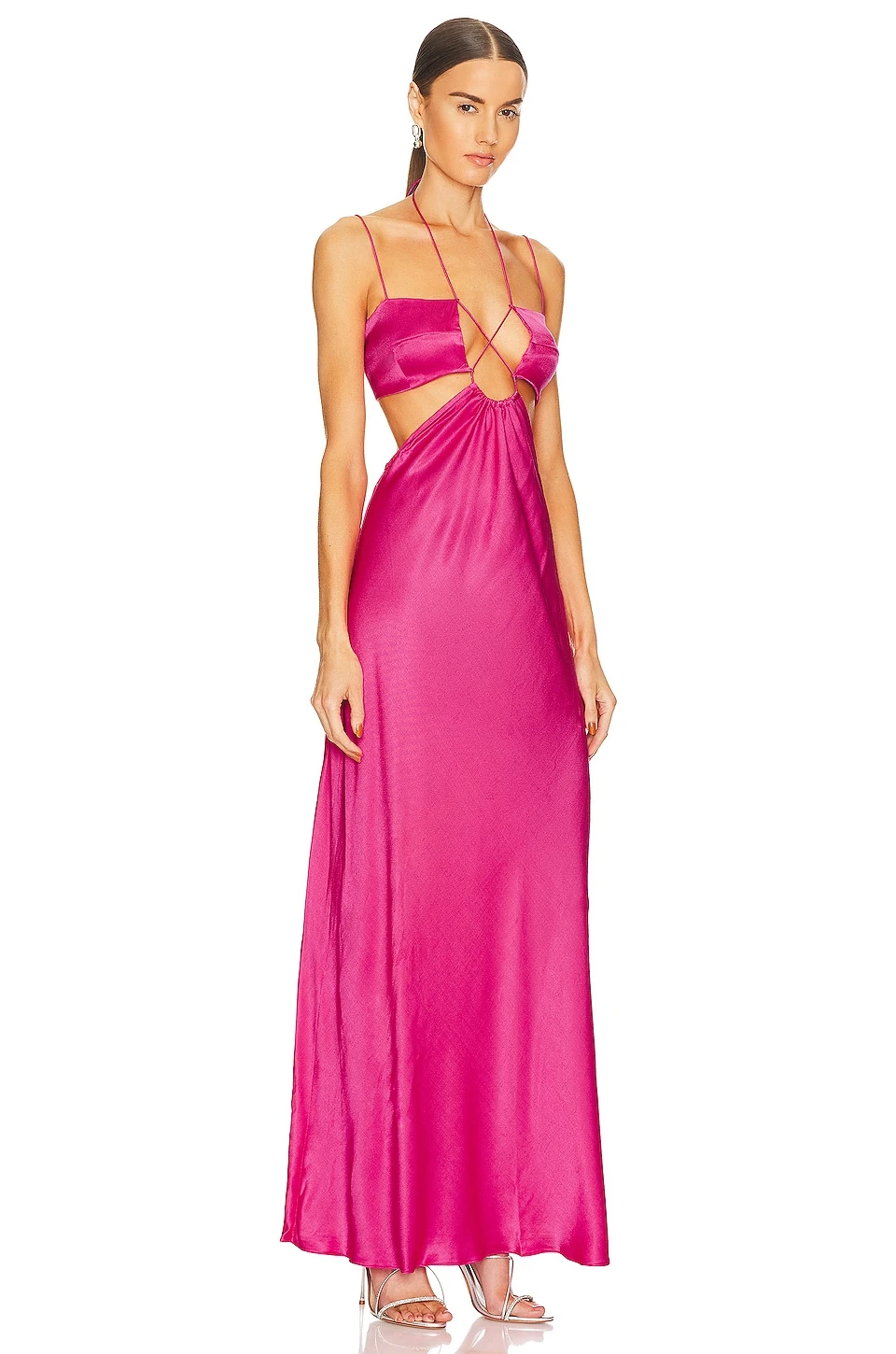 ROBE MAXI STORM Hot Pink 2 ROBE MAXI STORM Hot Pink – Image 2