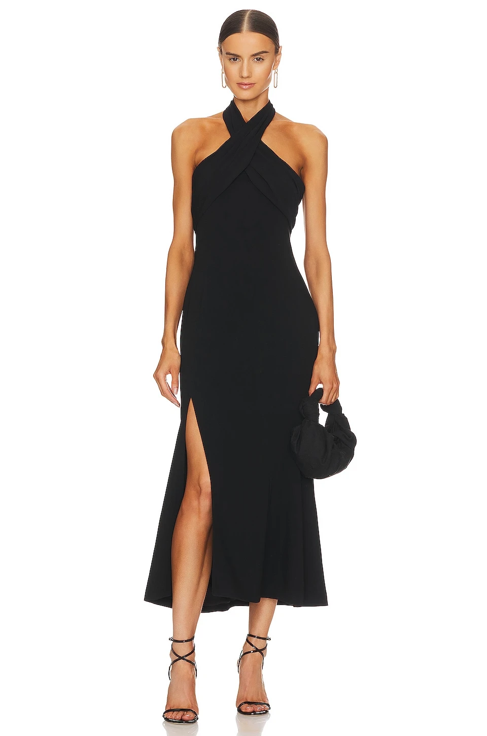 Cinq A Sept ROBE MI-LONGUE ADELA Black 1 Cinq A Sept ROBE MI-LONGUE ADELA Black