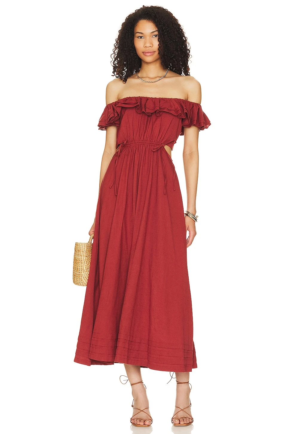 ROBE MI-LONGUE DARIA Brick 1 ROBE MI-LONGUE DARIA Brick