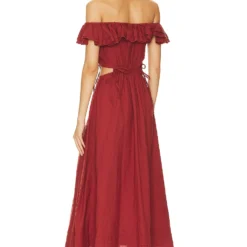 ROBE MI-LONGUE DARIA Brick 5 ROBE MI-LONGUE DARIA Brick -Ravis Mode Soldes Boutique CLEO WD446 V3