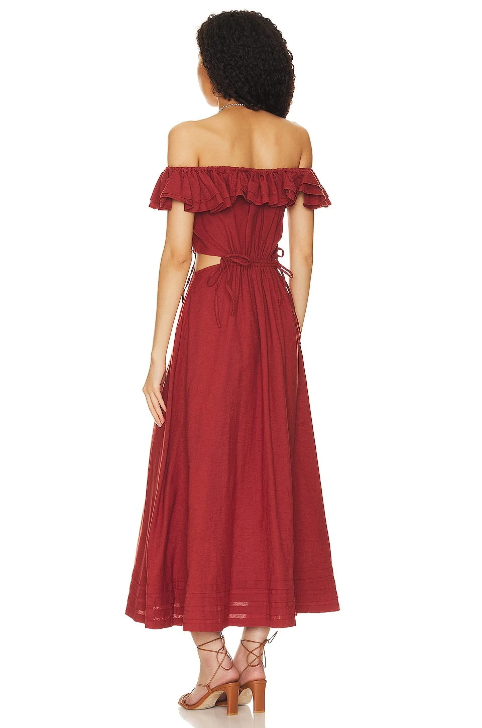 ROBE MI-LONGUE DARIA Brick 3 ROBE MI-LONGUE DARIA Brick – Image 3