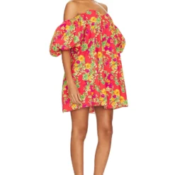 ROBE COURTE PALMER Red Radiant Floral -Ravis Mode Soldes Boutique CLNR WD129 V2