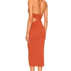 Camila Coelho ROBE MI-LONGUE RIDA Redwood 5 Camila Coelho ROBE MI-LONGUE RIDA Redwood -Ravis Mode Soldes Boutique COEL WD219 V3