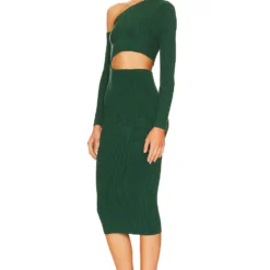 Camila Coelho ROBE NAHLA Forest Green -Ravis Mode Soldes Boutique COEL WD305 V3