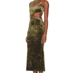 Camila Coelho ROBE ARABELLA Olive Green 7 Camila Coelho ROBE ARABELLA Olive Green -Ravis Mode Soldes Boutique COEL WD306 V3