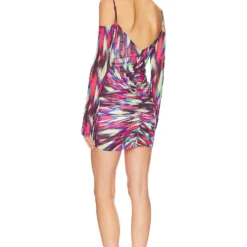 Camila Coelho ROBE VIVIAN Blue Hallucinogen 5 Camila Coelho ROBE VIVIAN Blue Hallucinogen -Ravis Mode Soldes Boutique COEL WD335 V3