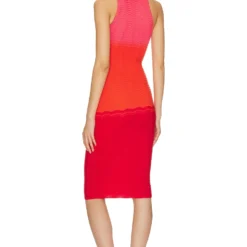 Camila Coelho ROBE CRESSIDA Red & Orange Ombre -Ravis Mode Soldes Boutique COEL WD342 V3