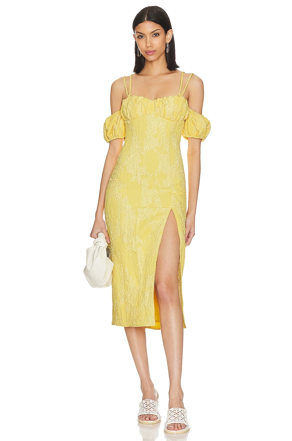 Camila Coelho ROBE CLEMENCE Buttercream Yellow 1 Camila Coelho ROBE CLEMENCE Buttercream Yellow