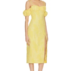 Camila Coelho ROBE CLEMENCE Buttercream Yellow 5 Camila Coelho ROBE CLEMENCE Buttercream Yellow -Ravis Mode Soldes Boutique COEL WD359 V2