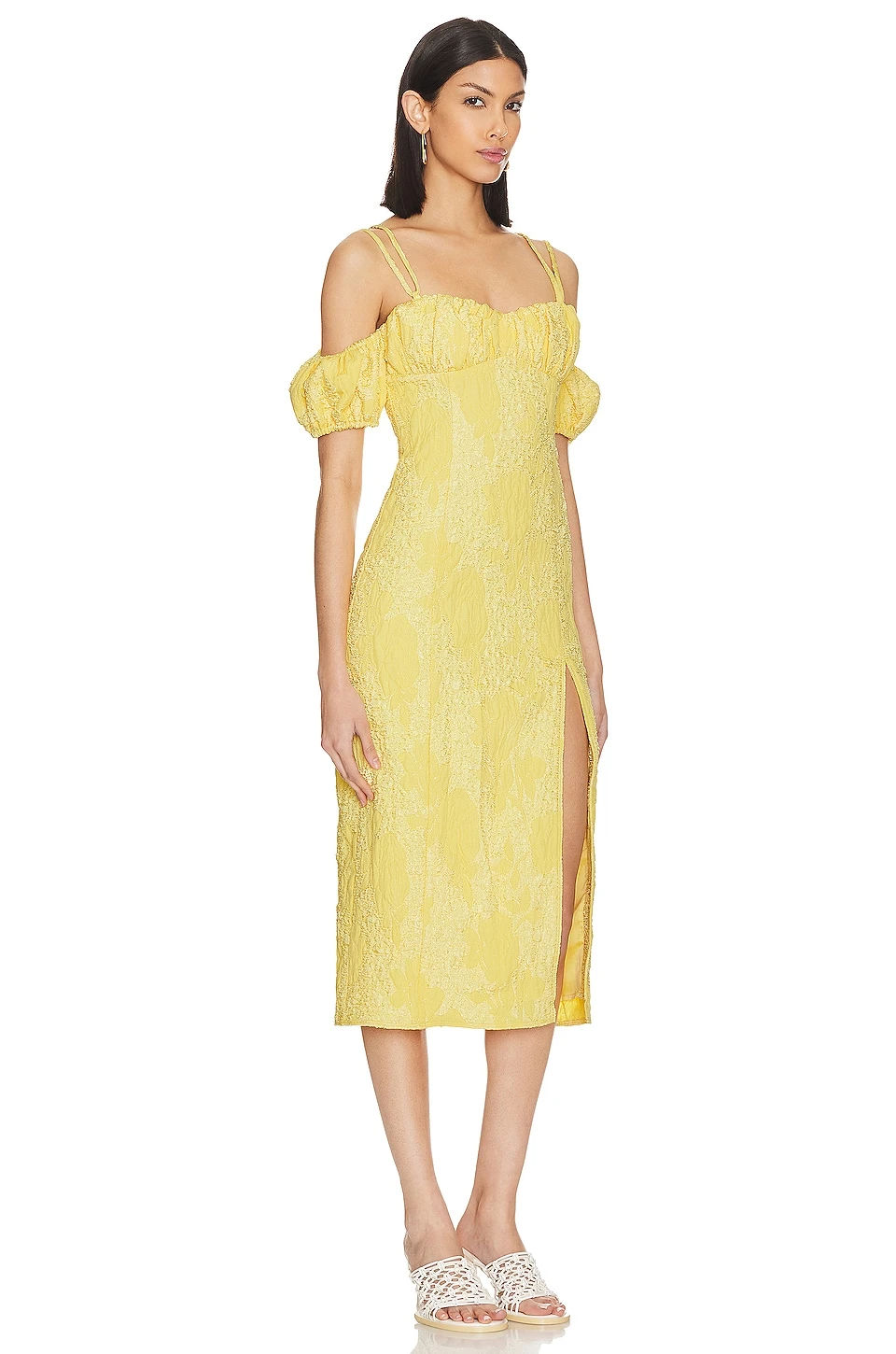 Camila Coelho ROBE CLEMENCE Buttercream Yellow 2 Camila Coelho ROBE CLEMENCE Buttercream Yellow – Image 2