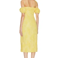 Camila Coelho ROBE CLEMENCE Buttercream Yellow 6 Camila Coelho ROBE CLEMENCE Buttercream Yellow -Ravis Mode Soldes Boutique COEL WD359 V3