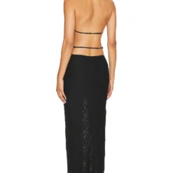 Camila Coelho ROBE MASON Black -Ravis Mode Soldes Boutique COEL WD372 V3