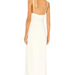 Camila Coelho ROBE MAXI REYNA Pearl White -Ravis Mode Soldes Boutique COEL WD85 V3