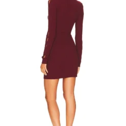 ROBE COURTE THE CAPRI Wine 5 ROBE COURTE THE CAPRI Wine -Ravis Mode Soldes Boutique COTR WD159 V3