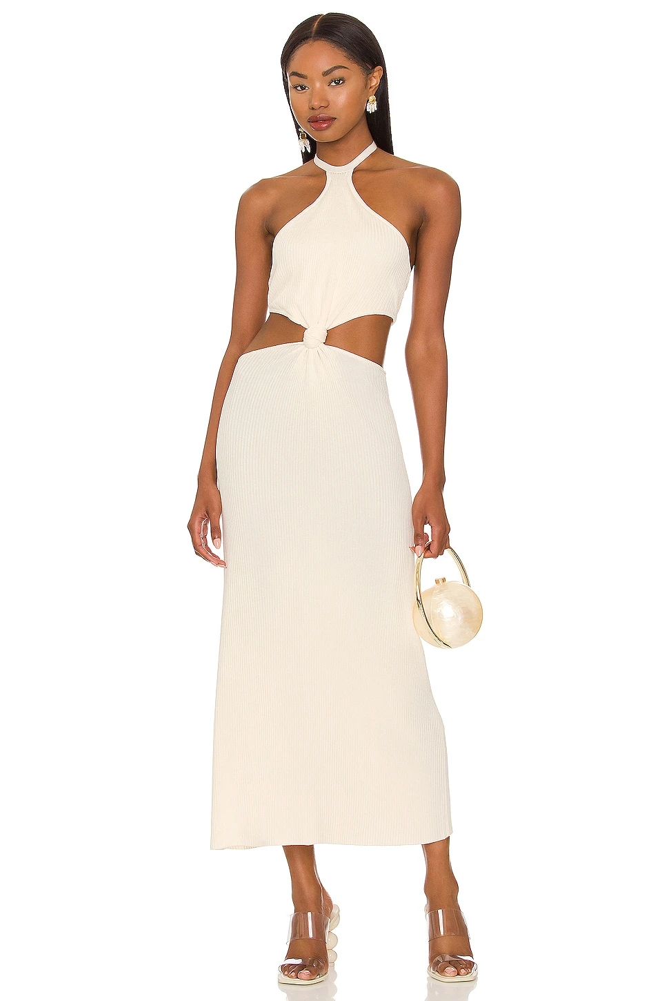 Cult Gaia ROBE CAMERON Apricot 4 Cult Gaia ROBE CAMERON Apricot – Image 4