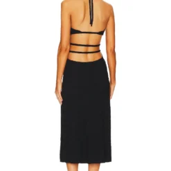 Cult Gaia ROBE PULL EVALEIGH Black 5 Cult Gaia ROBE PULL EVALEIGH Black -Ravis Mode Soldes Boutique CULG WD195 V3