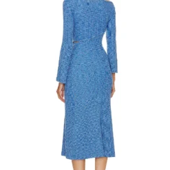 Cult Gaia ROBE ROSALIA River Blue -Ravis Mode Soldes Boutique CULG WD235 V4