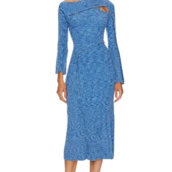 Cult Gaia ROBE ROSALIA River Blue -Ravis Mode Soldes Boutique CULG WD235 V5