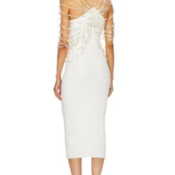 Cult Gaia ROBE CECELIA Off White -Ravis Mode Soldes Boutique CULG WD236 V3