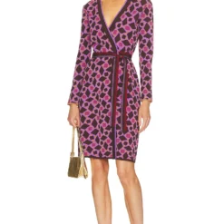DIANE VON FURSTENBERG ROBE EDWINA Venice Geo Brown
