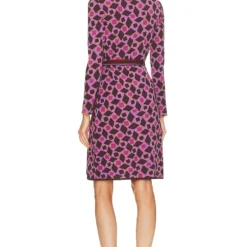 DIANE VON FURSTENBERG ROBE EDWINA Venice Geo Brown 5 DIANE VON FURSTENBERG ROBE EDWINA Venice Geo Brown -Ravis Mode Soldes Boutique DVF WD489 V3