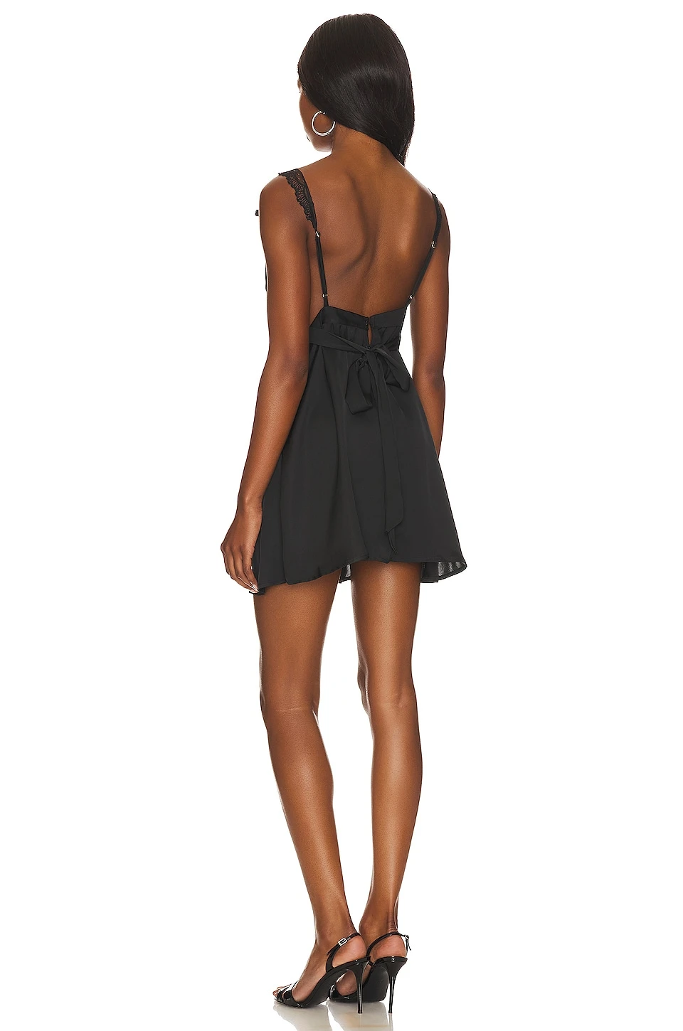 ROBE COURTE AMELIA Black 3 ROBE COURTE AMELIA Black – Image 3