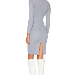 ROBE PULL VICTORIA Grey -Ravis Mode Soldes Boutique ELLI WD430 V3