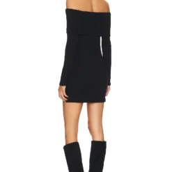 ROBE OFF-SHOULDER Black 5 ROBE OFF-SHOULDER Black -Ravis Mode Soldes Boutique ENZA WD432 V3