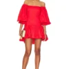 ROBE COURTE JANEY Coral Red