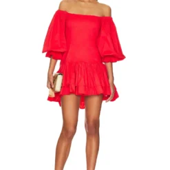ROBE COURTE JANEY Coral Red