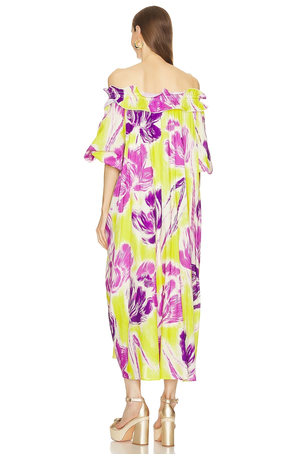 ESSENTIEL ANTWERP ROBE MAXI DAGNET Limoncello 4 ESSENTIEL ANTWERP ROBE MAXI DAGNET Limoncello – Image 4