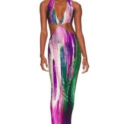 ROBE LONG GAIA Magenta Pop -Ravis Mode Soldes Boutique FDOR WD30 V1 1