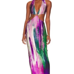 ROBE LONG GAIA Magenta Pop -Ravis Mode Soldes Boutique FDOR WD30 V4