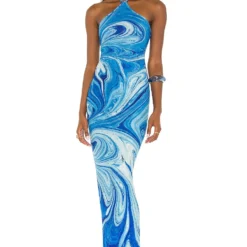 ROBE Blue -Ravis Mode Soldes Boutique FDOR WD9 V4