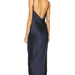 Fleur Du Mal ROBE CARACO MIDI DEEP PLUNGE OPEN BACK Deep Ocean 7 Fleur Du Mal ROBE CARACO MIDI DEEP PLUNGE OPEN BACK Deep Ocean -Ravis Mode Soldes Boutique FLER WD22 V3