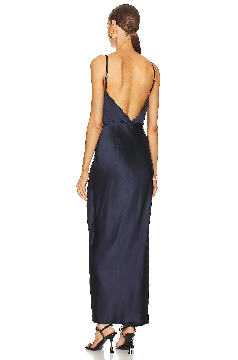 Fleur Du Mal ROBE CARACO MIDI DEEP PLUNGE OPEN BACK Deep Ocean 3 Fleur Du Mal ROBE CARACO MIDI DEEP PLUNGE OPEN BACK Deep Ocean – Image 3
