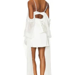 ROBE COURTE HARLOW White 5 ROBE COURTE HARLOW White -Ravis Mode Soldes Boutique FORL WD1139 V3