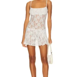 Frankies Bikinis ROBE MINI EN DENTELLE CARLOTTA White