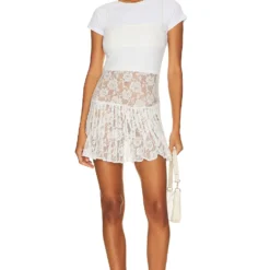 Frankies Bikinis ROBE MINI EN DENTELLE CARLOTTA White -Ravis Mode Soldes Boutique FRBI WD36 V4