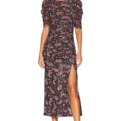 FREE PEOPLE ROBE MI-LONGUE BRIELLA Hot Pink Combo -Ravis Mode Soldes Boutique FREE WD2410 V1