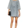 FREE PEOPLE ROBE COURTE GET OBSESSED Acidlight Blue