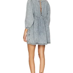 FREE PEOPLE ROBE COURTE GET OBSESSED Acidlight Blue -Ravis Mode Soldes Boutique FREE WD2473 V3
