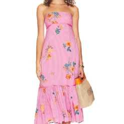 FREE PEOPLE ROBE ROSIE Grapefruit Combo -Ravis Mode Soldes Boutique FREE WD2531 V1 1