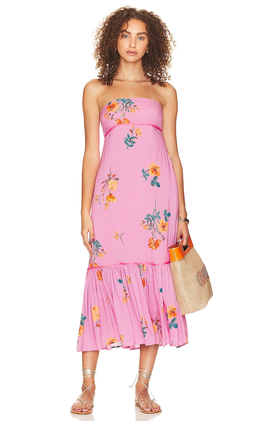 FREE PEOPLE ROBE ROSIE Grapefruit Combo
