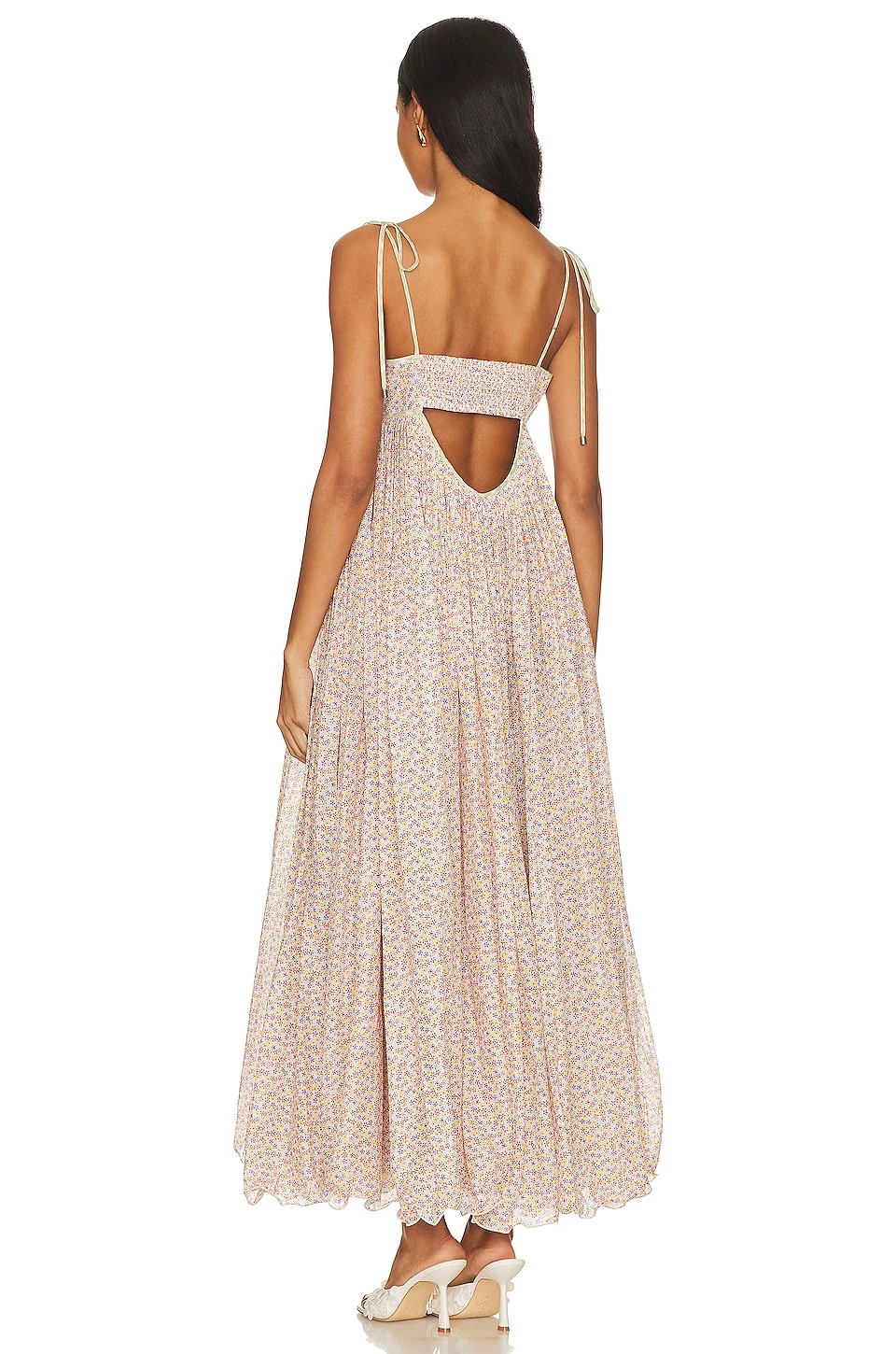 FREE PEOPLE ROBE MI-LONGUE EMMALINE Ivory Combo 3 FREE PEOPLE ROBE MI-LONGUE EMMALINE Ivory Combo – Image 3