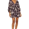 FREE PEOPLE ROBE COURTE PORTIA Black Cherry